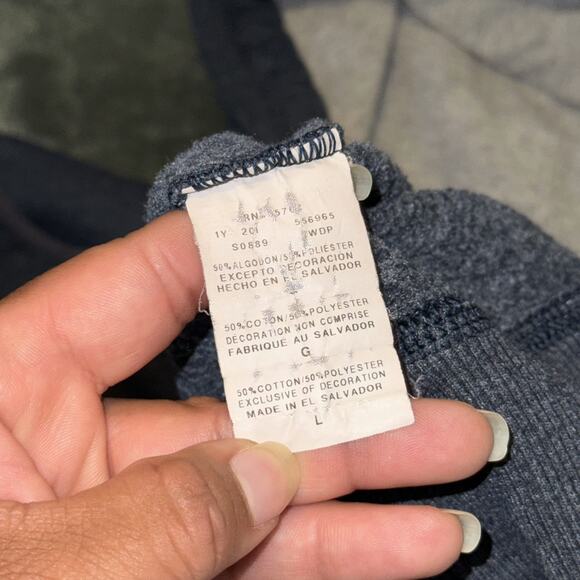 Champion Hoodie Men's Large Gray Cotton Fleece Drawstring Long Sleeve Pullover - Picture 3 of 7